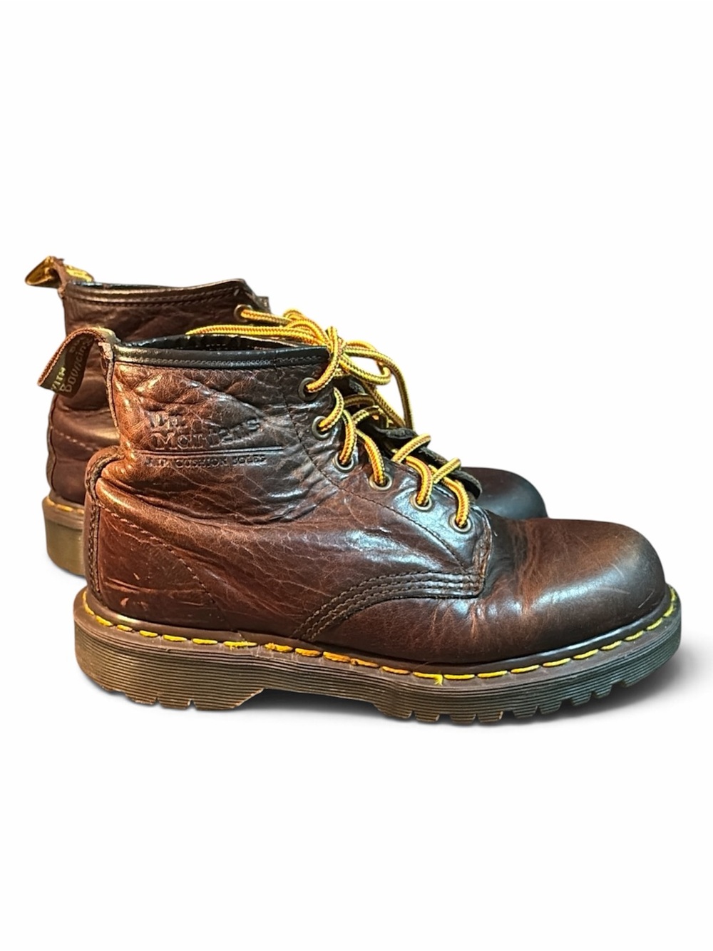 Vintage Dr. Martens 101 Made In England Leather 6 Eye Ankle Boots UK5 US7W 6M